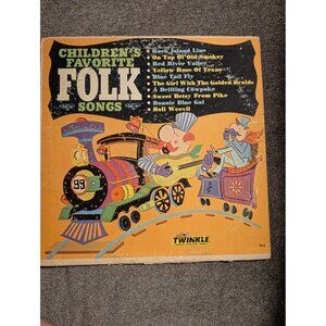 Childrens Favorite Folk Songs Vinyl Record By Twinkle Records 33 RPM TW-32